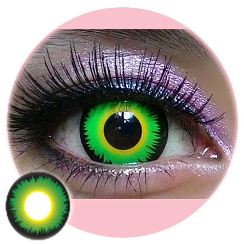 Kazzue Crazy Lens with Power - Green Werewolf (1 lens/pack)
