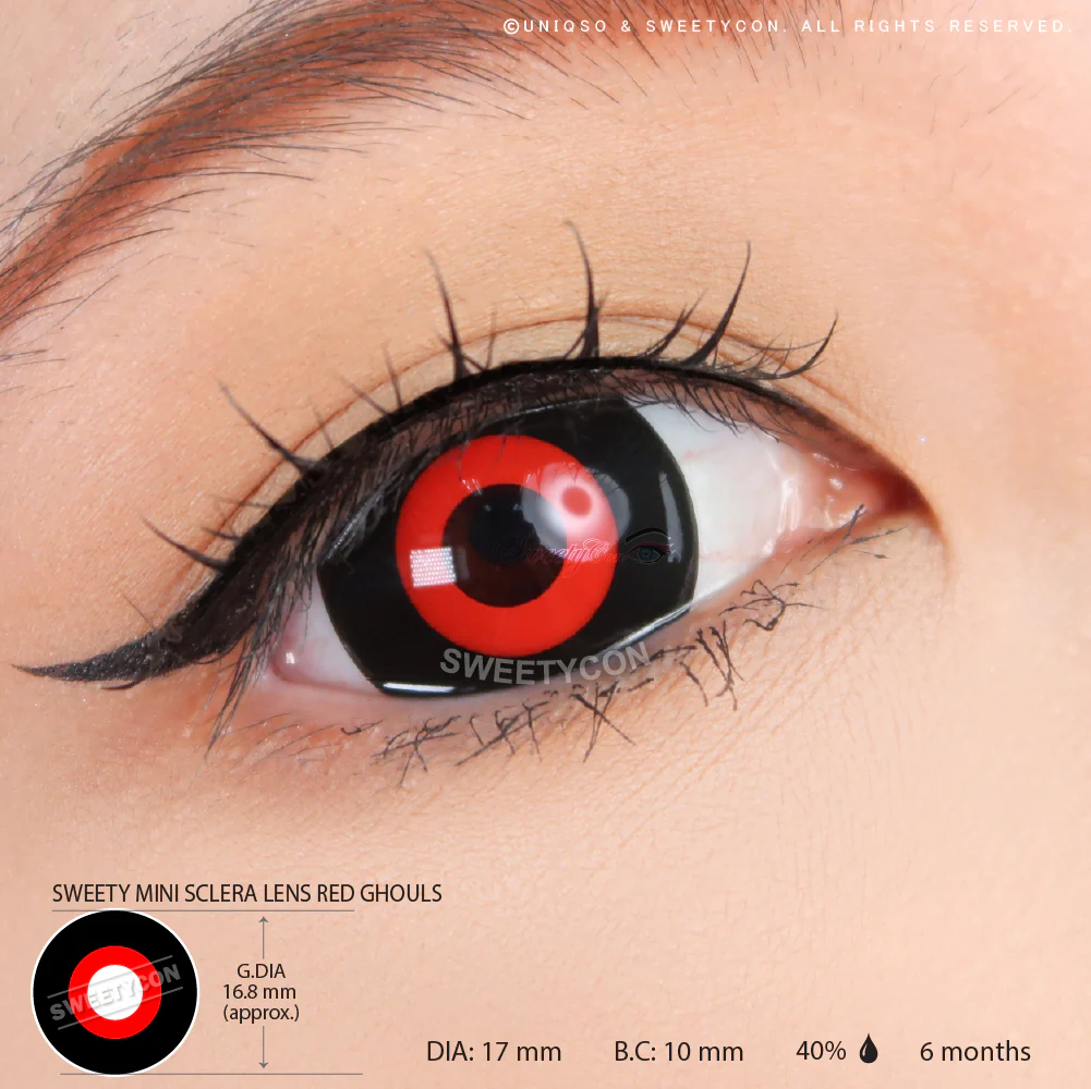 Sweety Mini Sclera Lens Red Ghouls (1 lens/pack) - Image 3