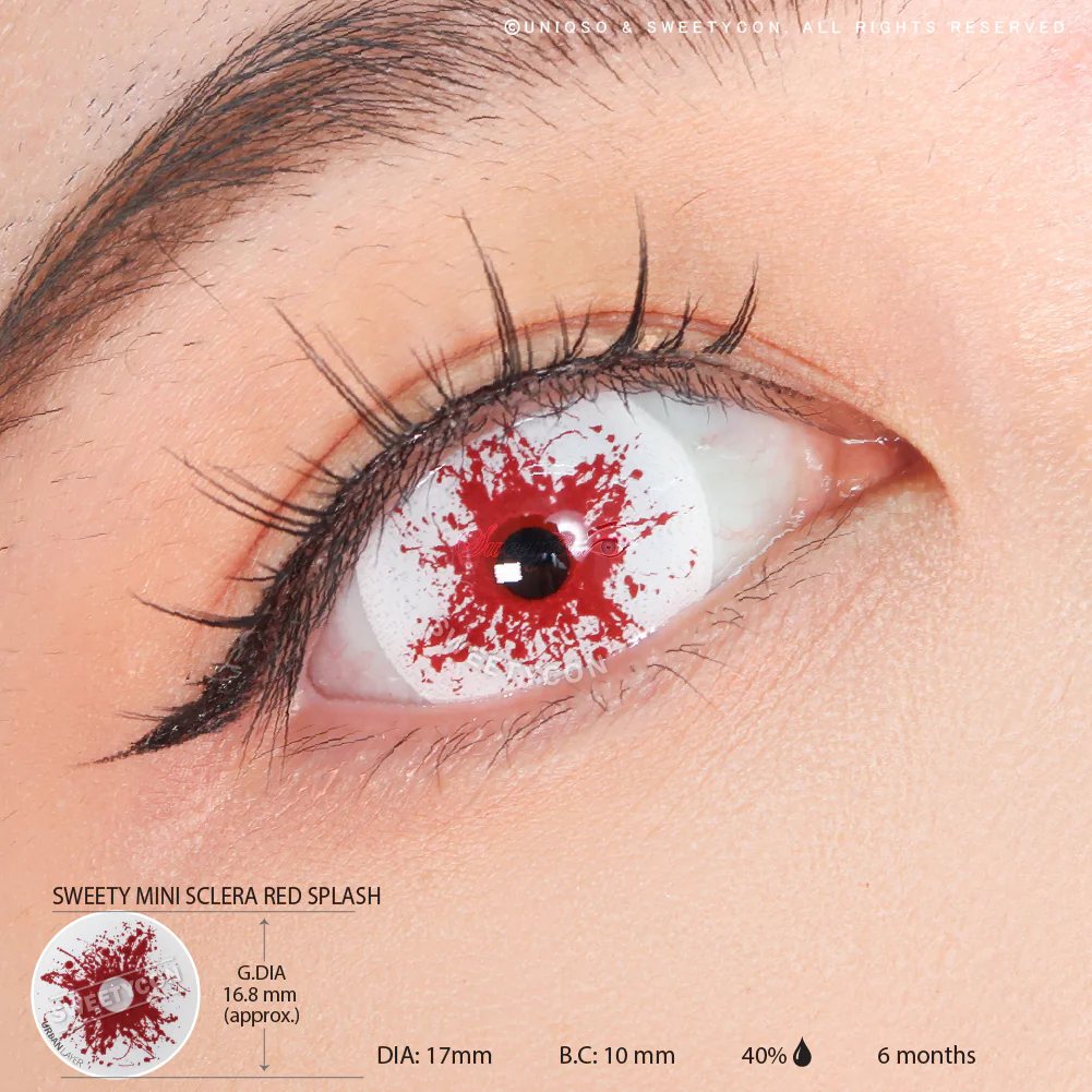 Sweety Mini Sclera Red Splash (1 lens/pack) - Image 3