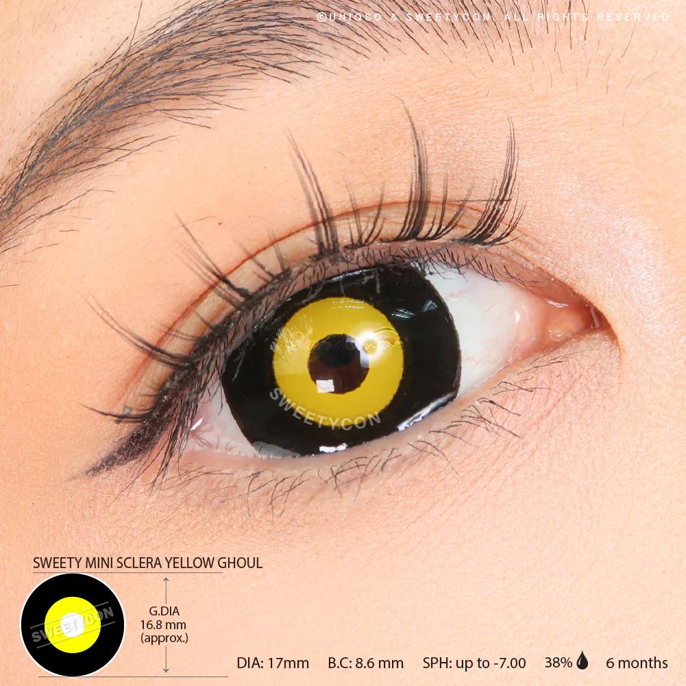 Sweety Mini Sclera Yellow Ghoul (1 lens/pack) - Image 2