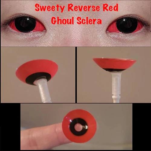 Sweety Reverse Red Ghoul Sclera Contacts (1 lens/pack) - Image 2