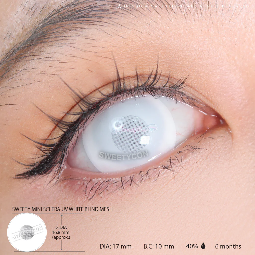 Sweety Mini Sclera UV White Blind Mesh (1 lens/pack) - Image 3