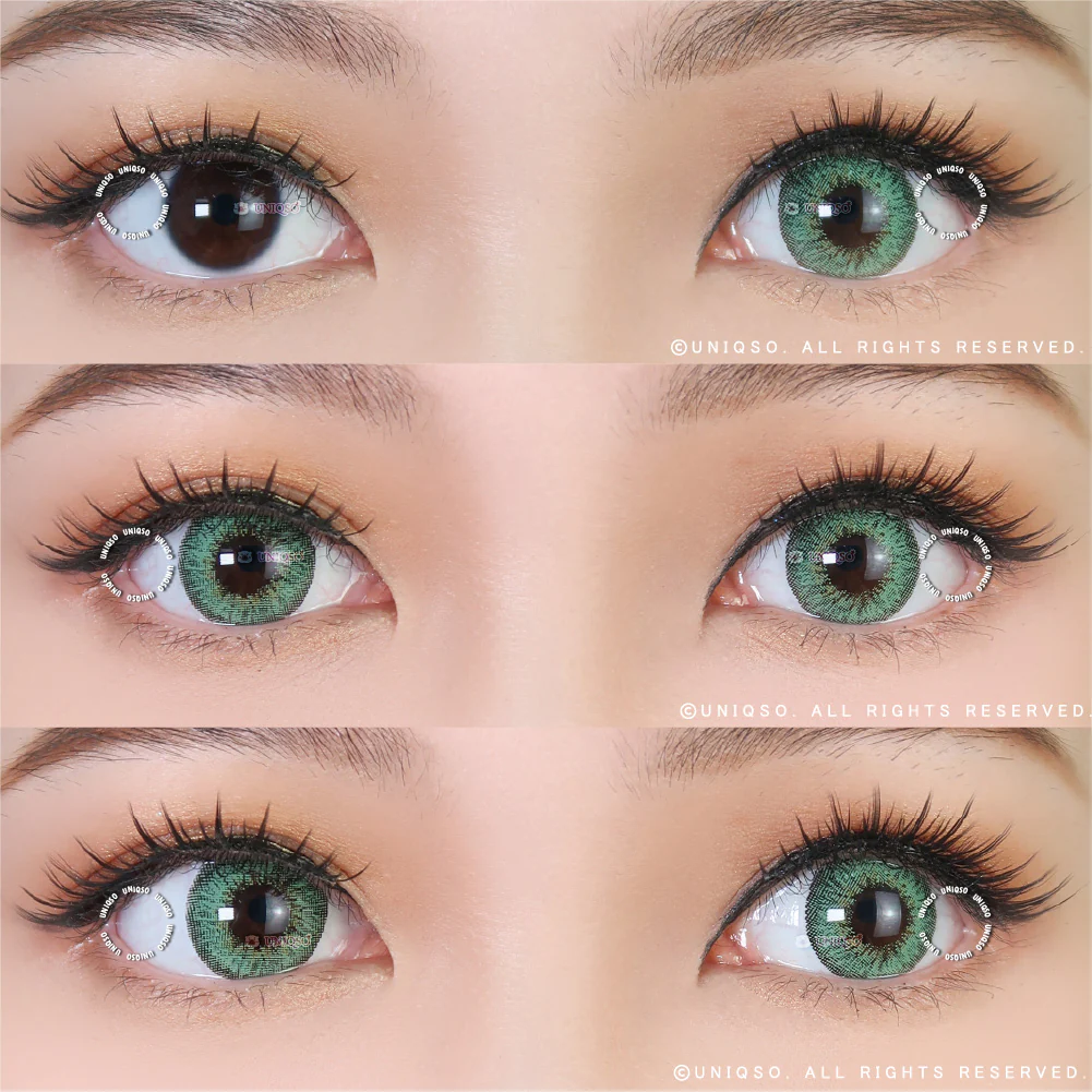 Western Eyes Puffy 3 Tones Green (1 lens/pack) - Image 2